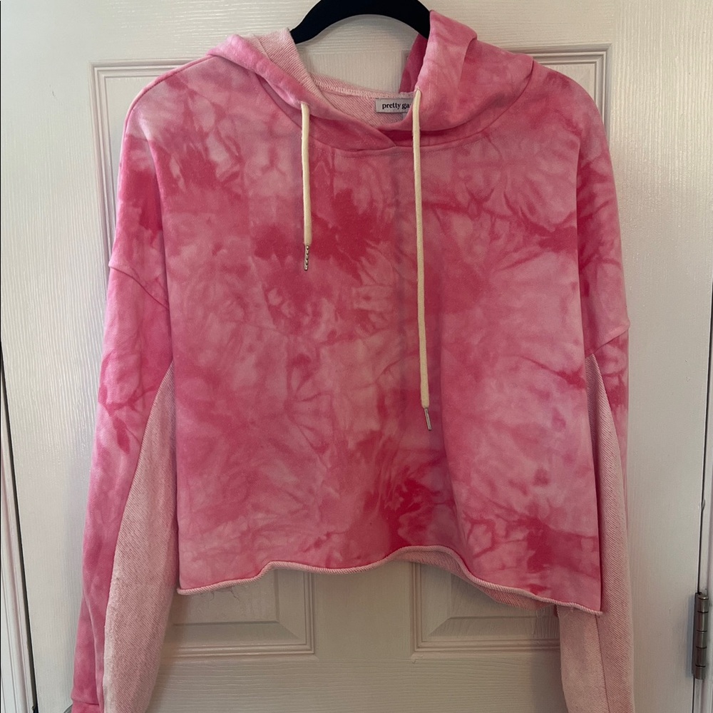 Pink Tie-Dye Hoodie Sweatshirt